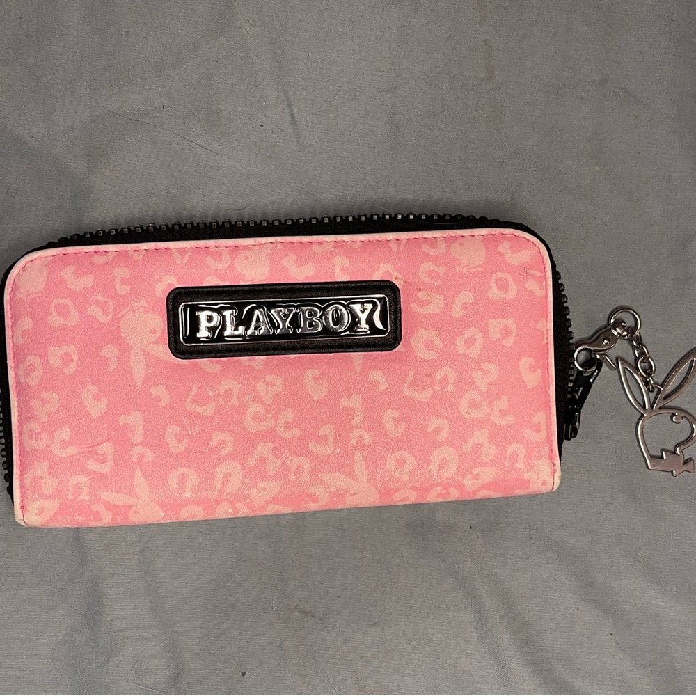 Playboy Pink and Cream Leopard Wallet
